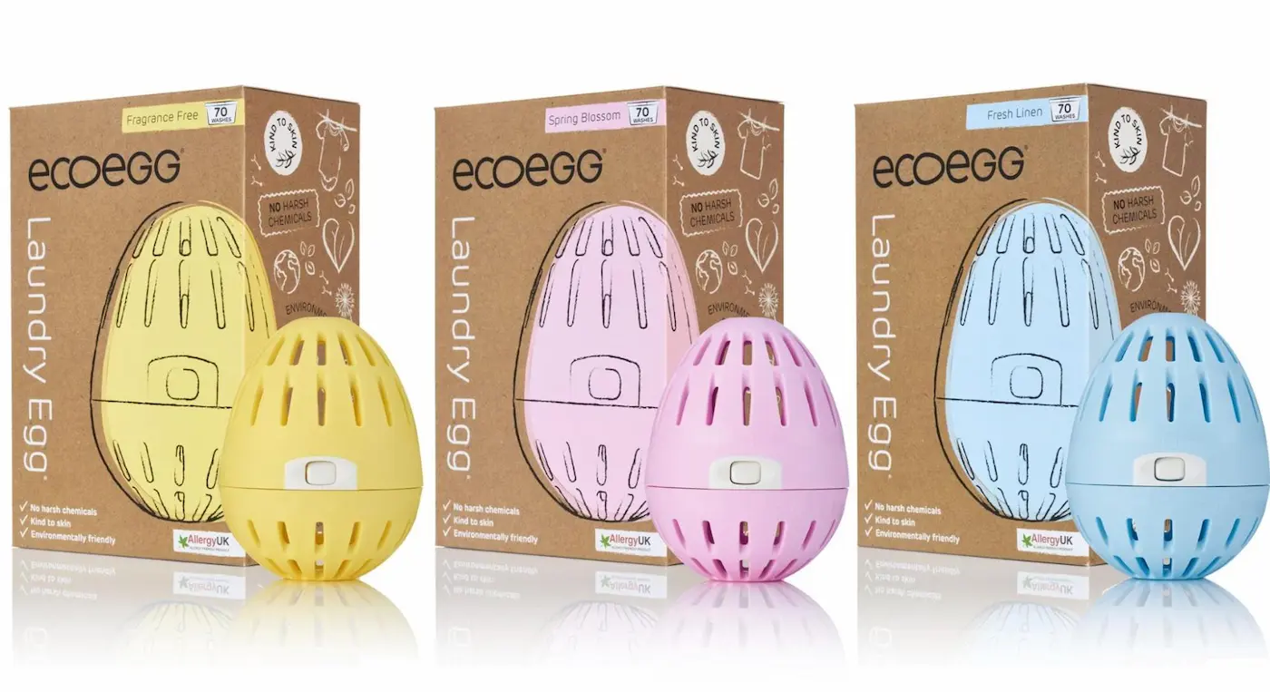 Ecoegg prací vajíčko v recyklovaném obalu.